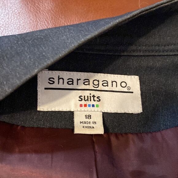 Sharagano Jacket Black Zipper Closure 3/4 Sleeves Size 18 - Picture 6 of 7